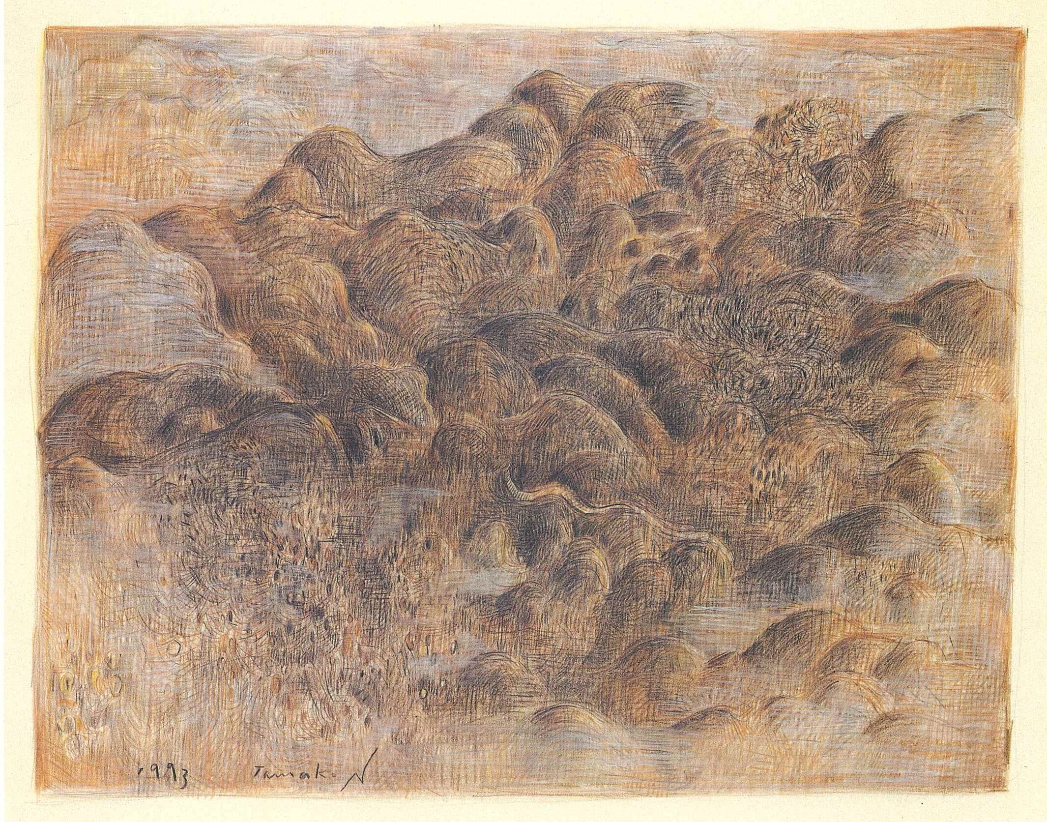 远景　　1994年　　310×390㎜　　　　彩色铅笔，纸